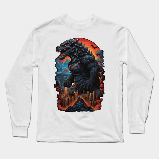 Godzilla Long Sleeve T-Shirt by ahmadist